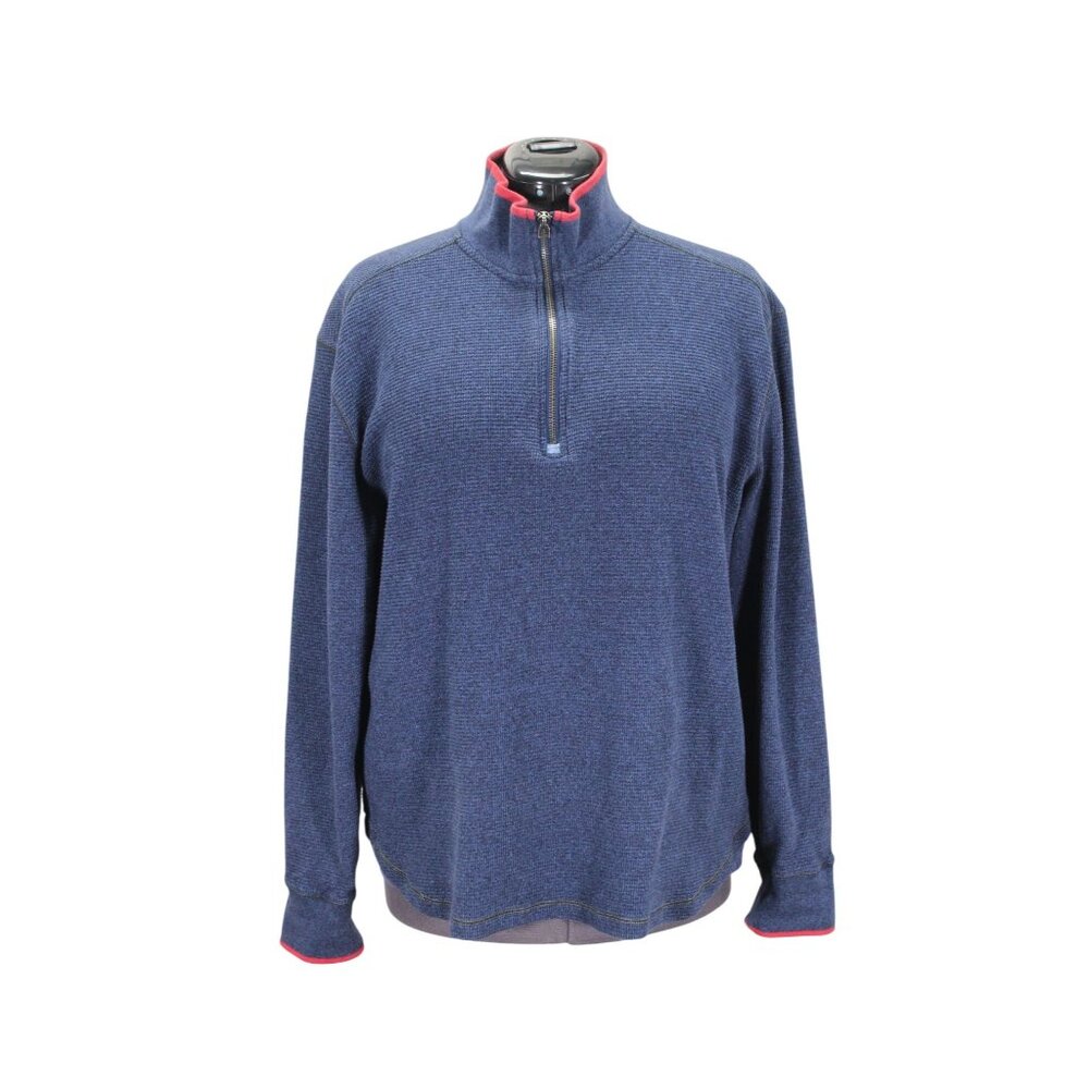 Robert Graham Men’s Size XL Waffle Knit 1/4 Zip Pullover Sweater Casual